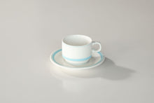 画像をギャラリービューアに読み込む, カントリーサイド ペール ブルー 高台スタックコーヒーカップ